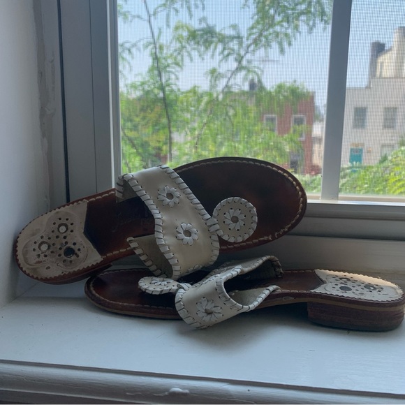 Jack Rogers bone and white sandals - Picture 2 of 2